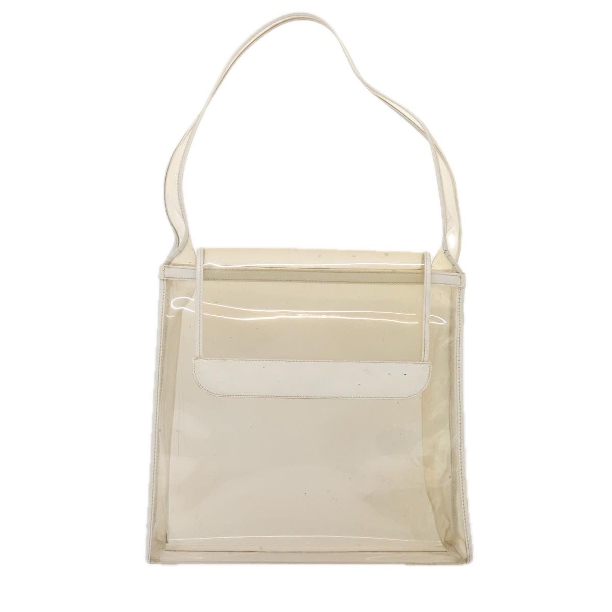 GUCCI Shoulder Bag Vinyl Clear White Silver 001 2058 1772 5 bs17041