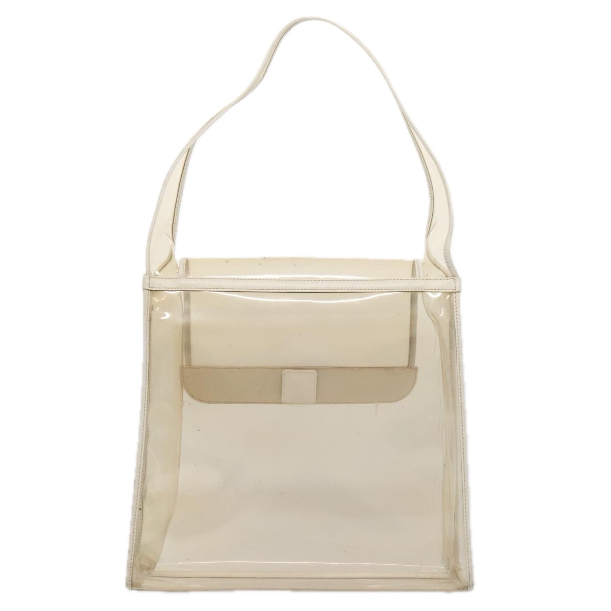 GUCCI Shoulder Bag Vinyl Clear White Silver 001 2058 1772 5 bs17041
