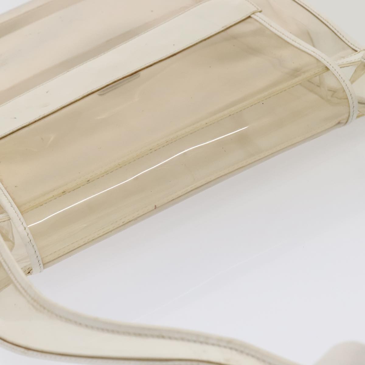 GUCCI Shoulder Bag Vinyl Clear White Silver 001 2058 1772 5 bs17041