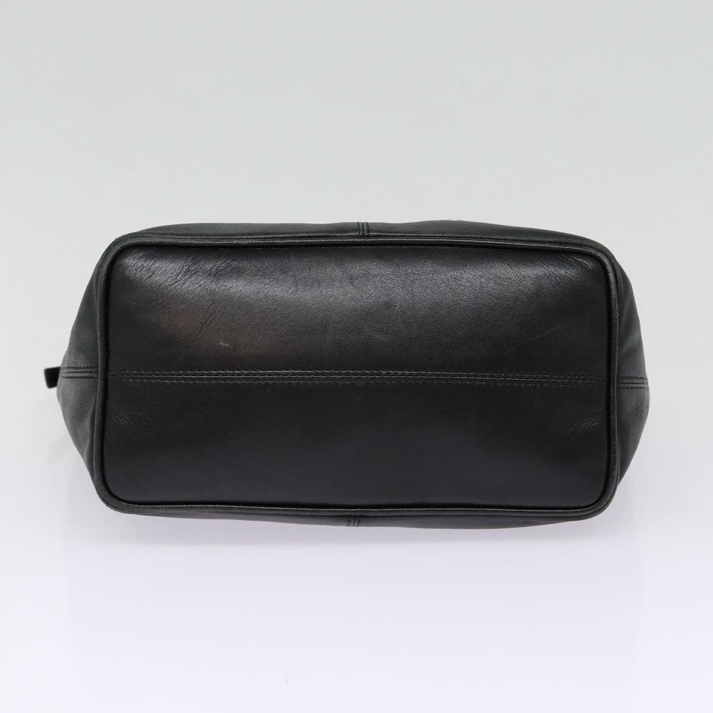 FENDI Hand Bag Leather Black Silver bs17042