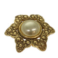 CHANEL Brooch Metal Gold Tone CC bs17053