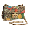 GUCCI GG Supreme Padlock Chain Shoulder Bag PVC Beige Gold 409487 bs17119