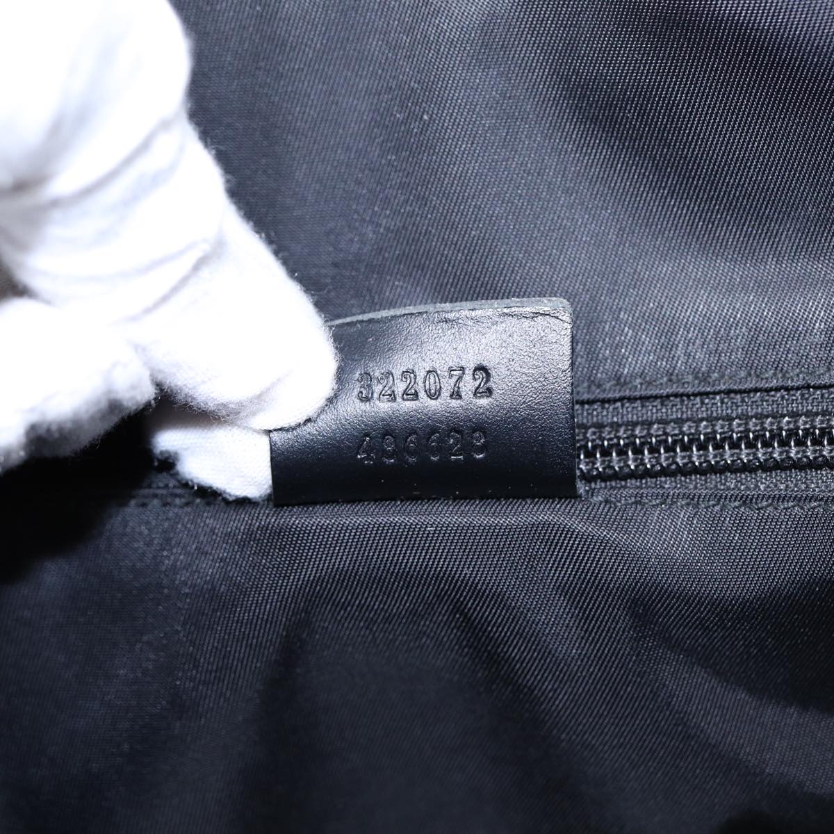 GUCCI GG Canvas Hand Bag Black 322072 bs17120