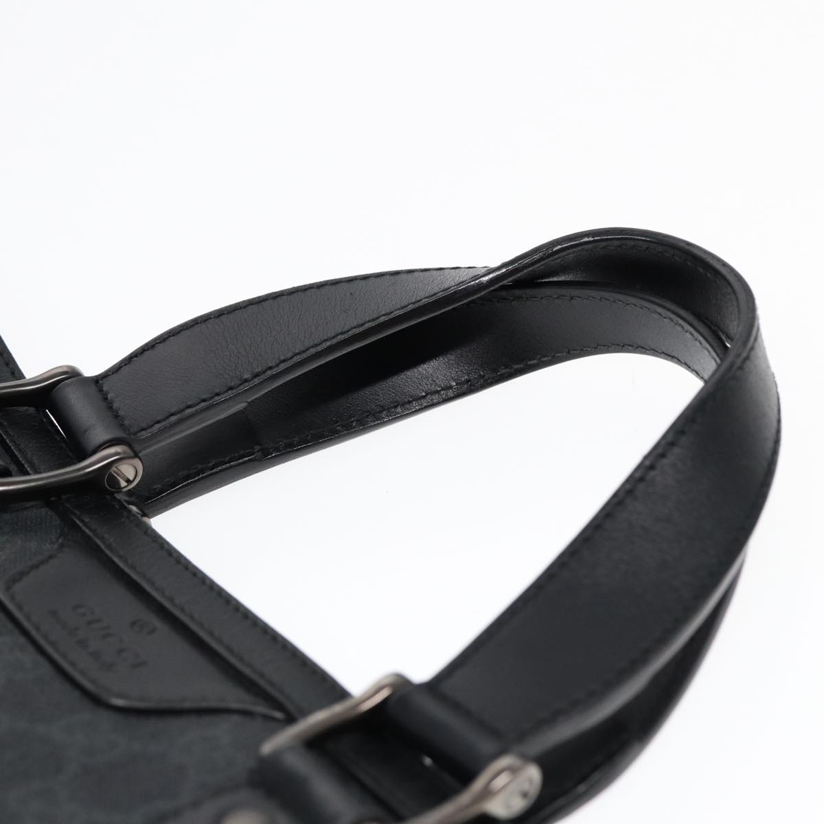 GUCCI GG Canvas Hand Bag Black 322072 bs17120