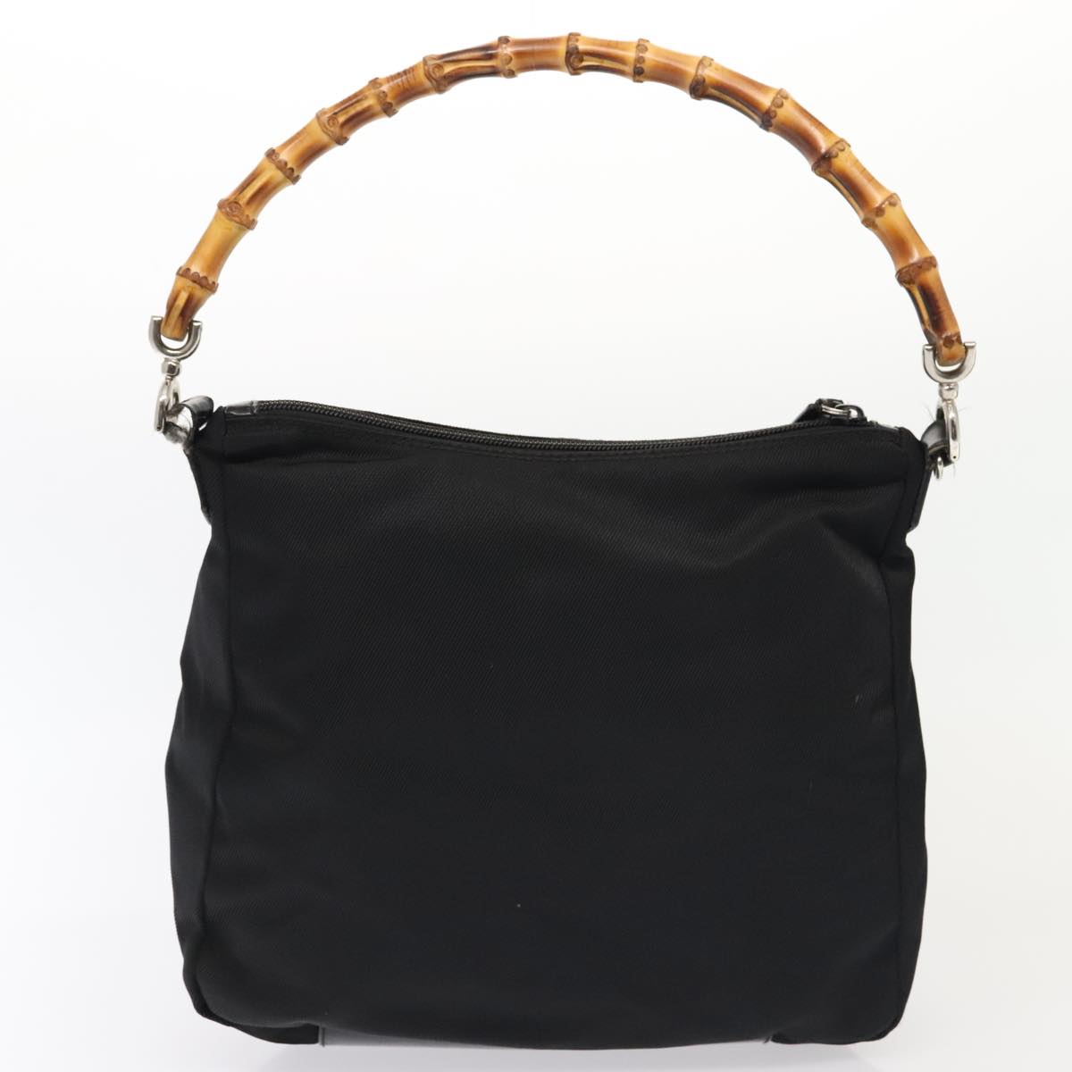 GUCCI Bamboo Hand Bag Nylon 2Set Black bs17121