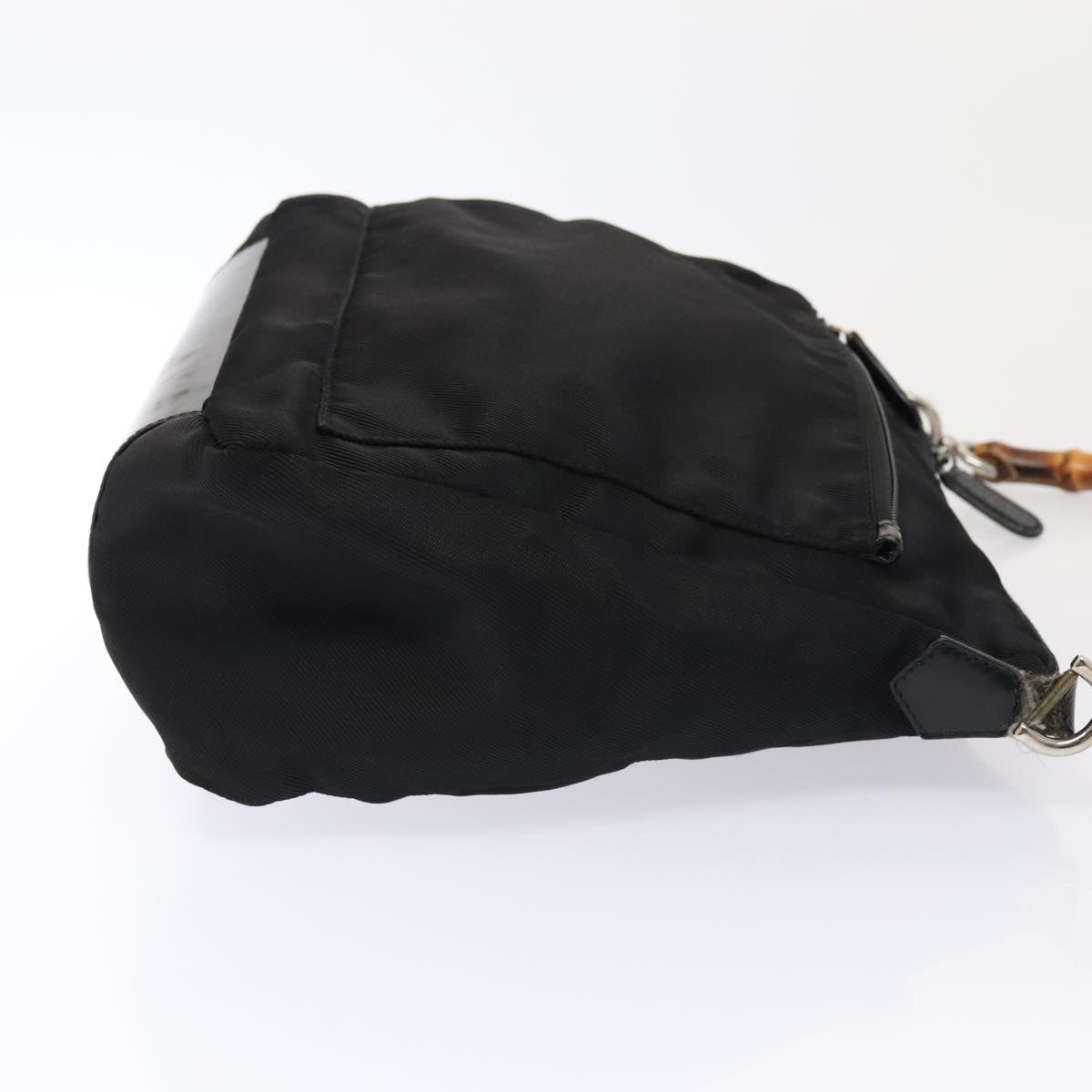 GUCCI Bamboo Hand Bag Nylon 2Set Black bs17121