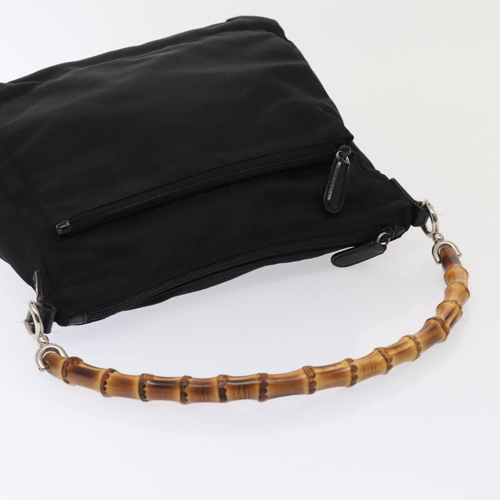 GUCCI Bamboo Hand Bag Nylon 2Set Black bs17121