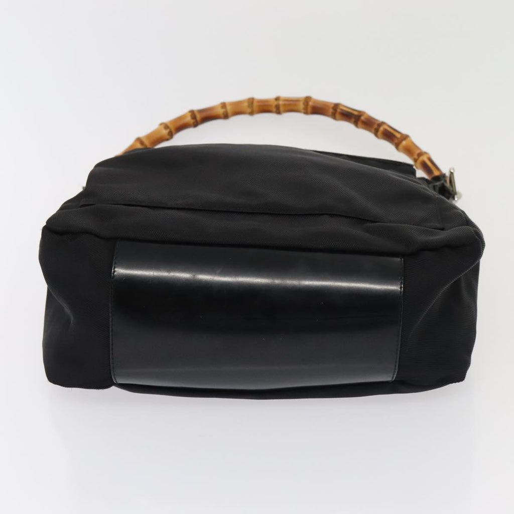 GUCCI Bamboo Hand Bag Nylon 2Set Black bs17121