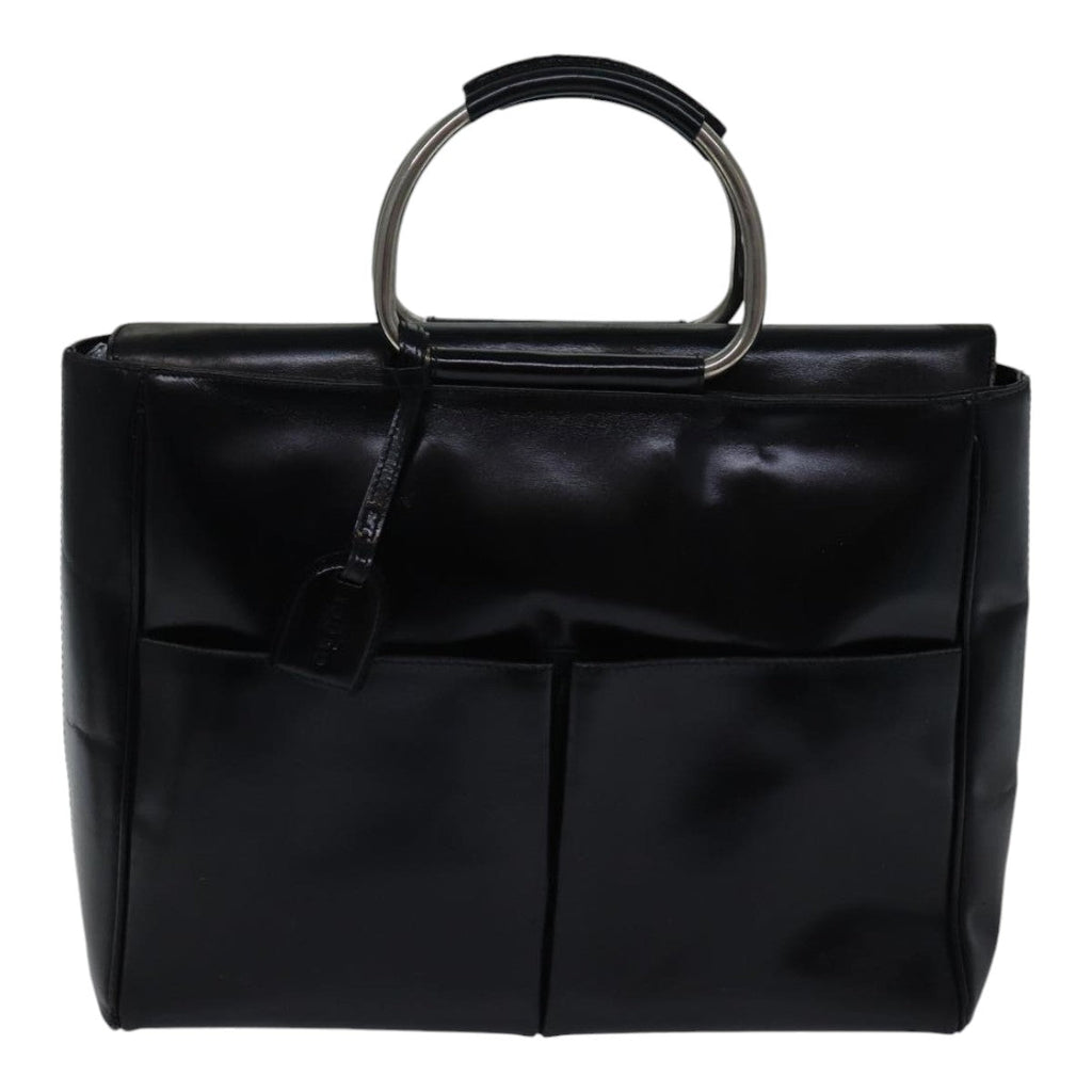 GUCCI Hand Bag Leather Black Silver 002 2865 1313 bs17122