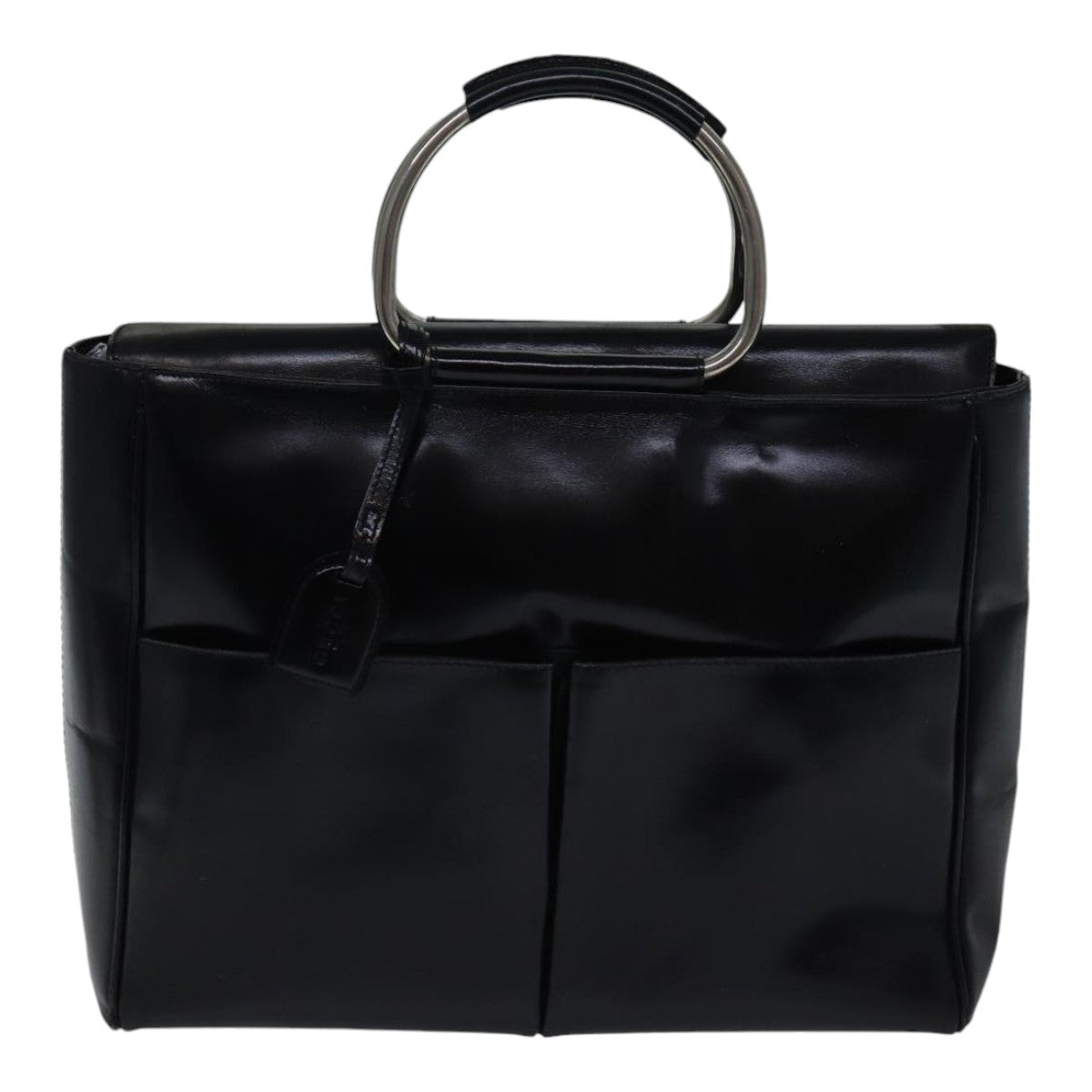GUCCI Hand Bag Leather Black Silver 002 2865 1313 bs17122