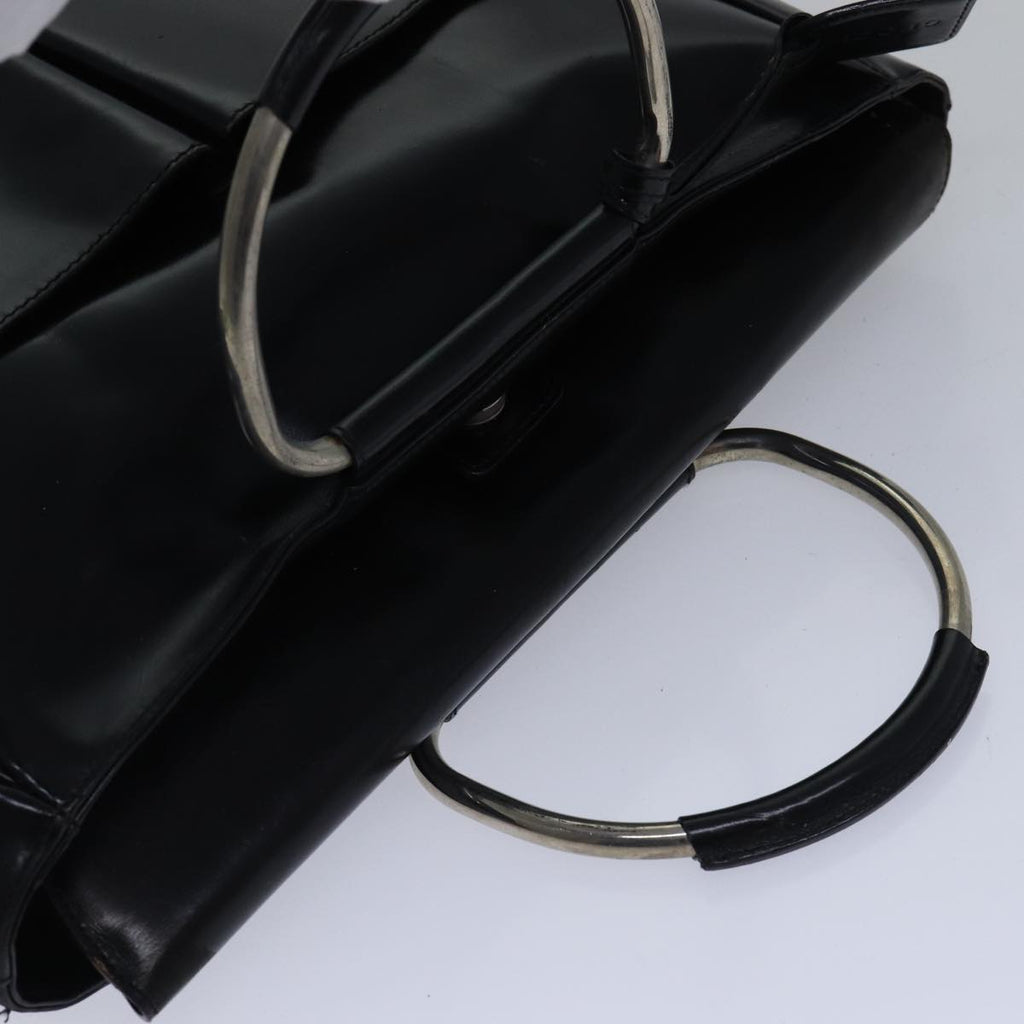 GUCCI Hand Bag Leather Black Silver 002 2865 1313 bs17122