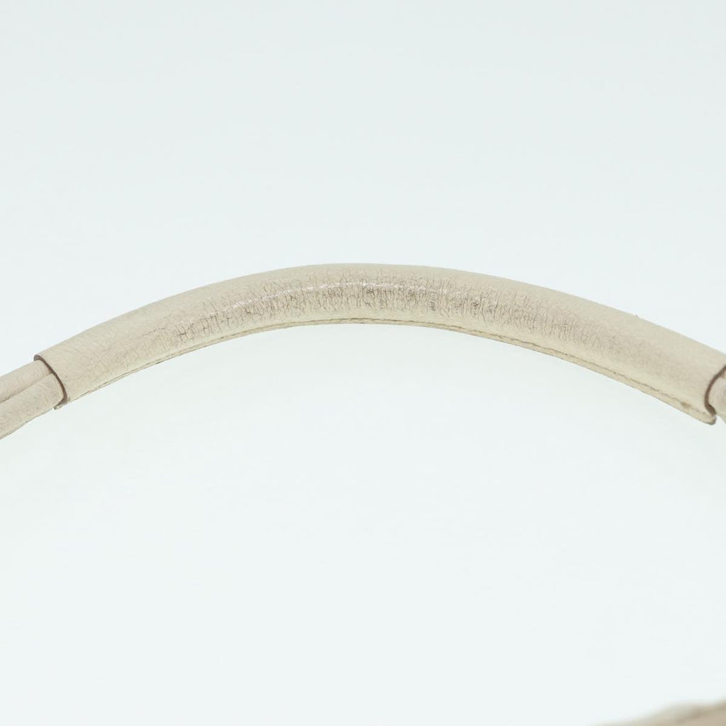 GUCCI Hand Bag Canvas Leather Beige Silver 001 3766 bs17134