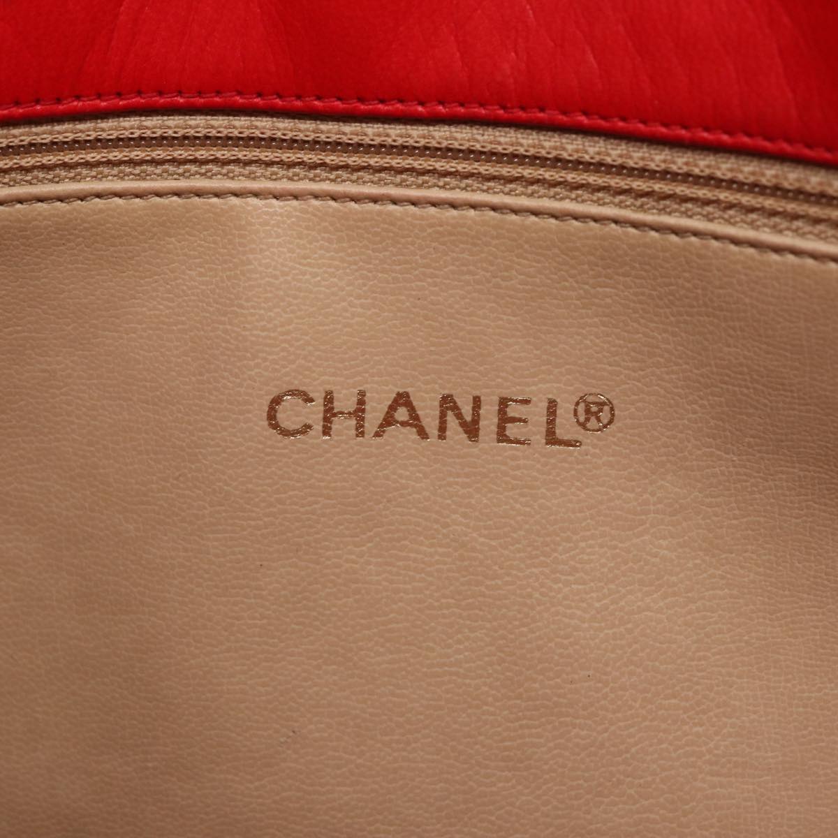 CHANEL Matelasse Chain Shoulder Bag Satin Red Gold CC bs17153