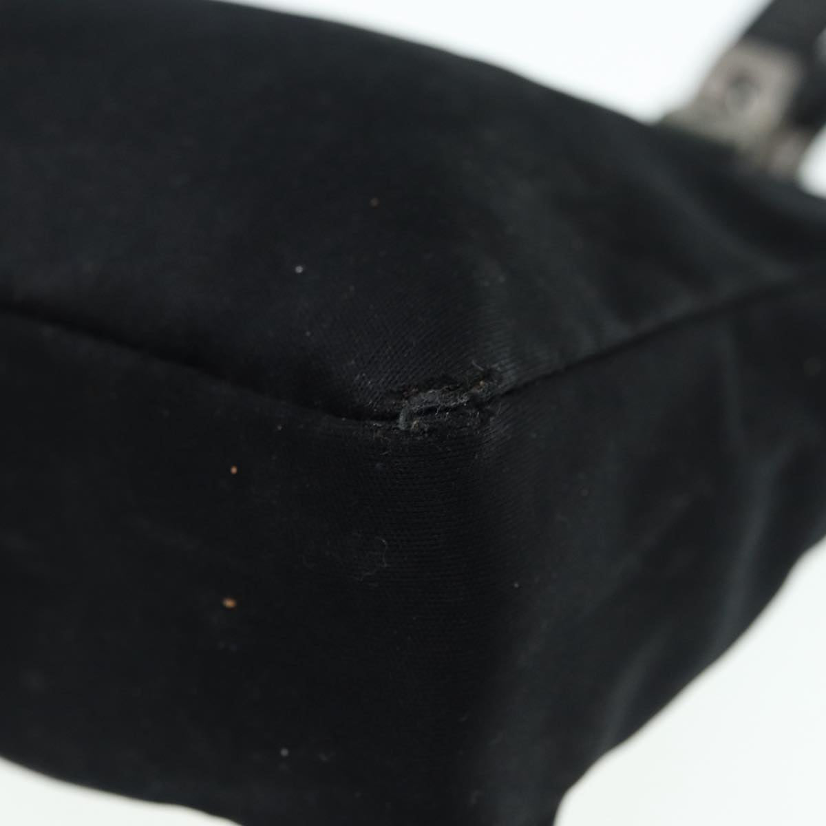 FENDI Shoulder Bag Nylon Black Silver bs17206