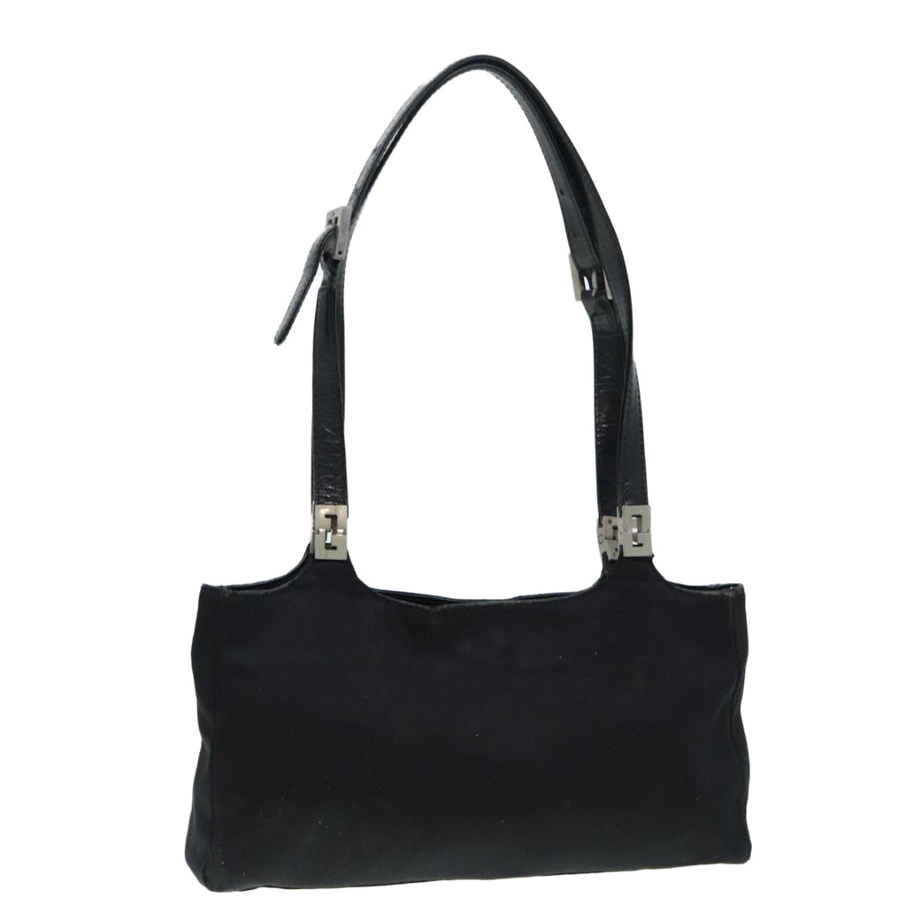FENDI Shoulder Bag Nylon Black Silver bs17206