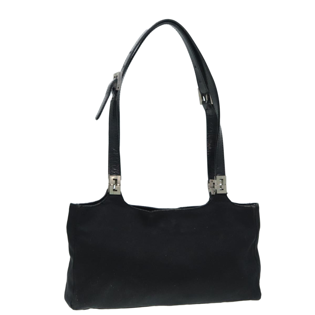 FENDI Shoulder Bag Nylon Black Silver bs17206