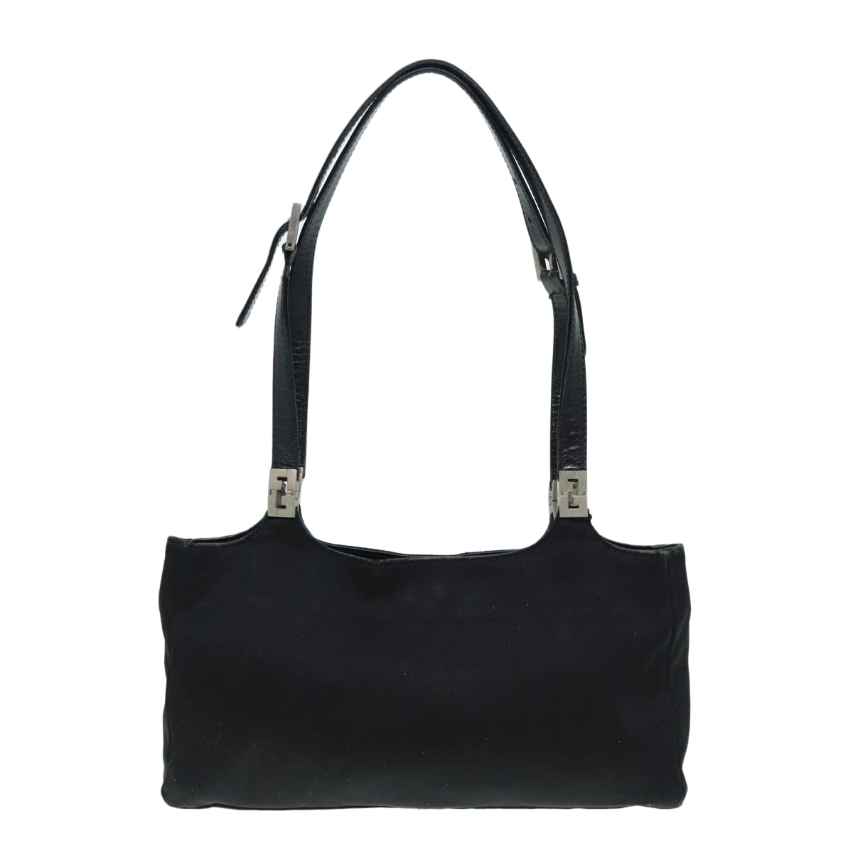 FENDI Shoulder Bag Nylon Black Silver bs17206