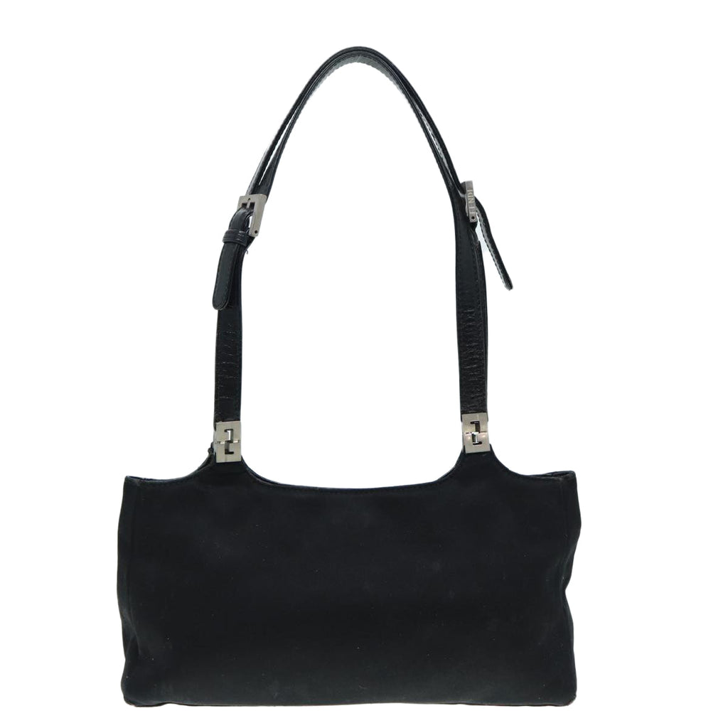 FENDI Shoulder Bag Nylon Black Silver bs17206