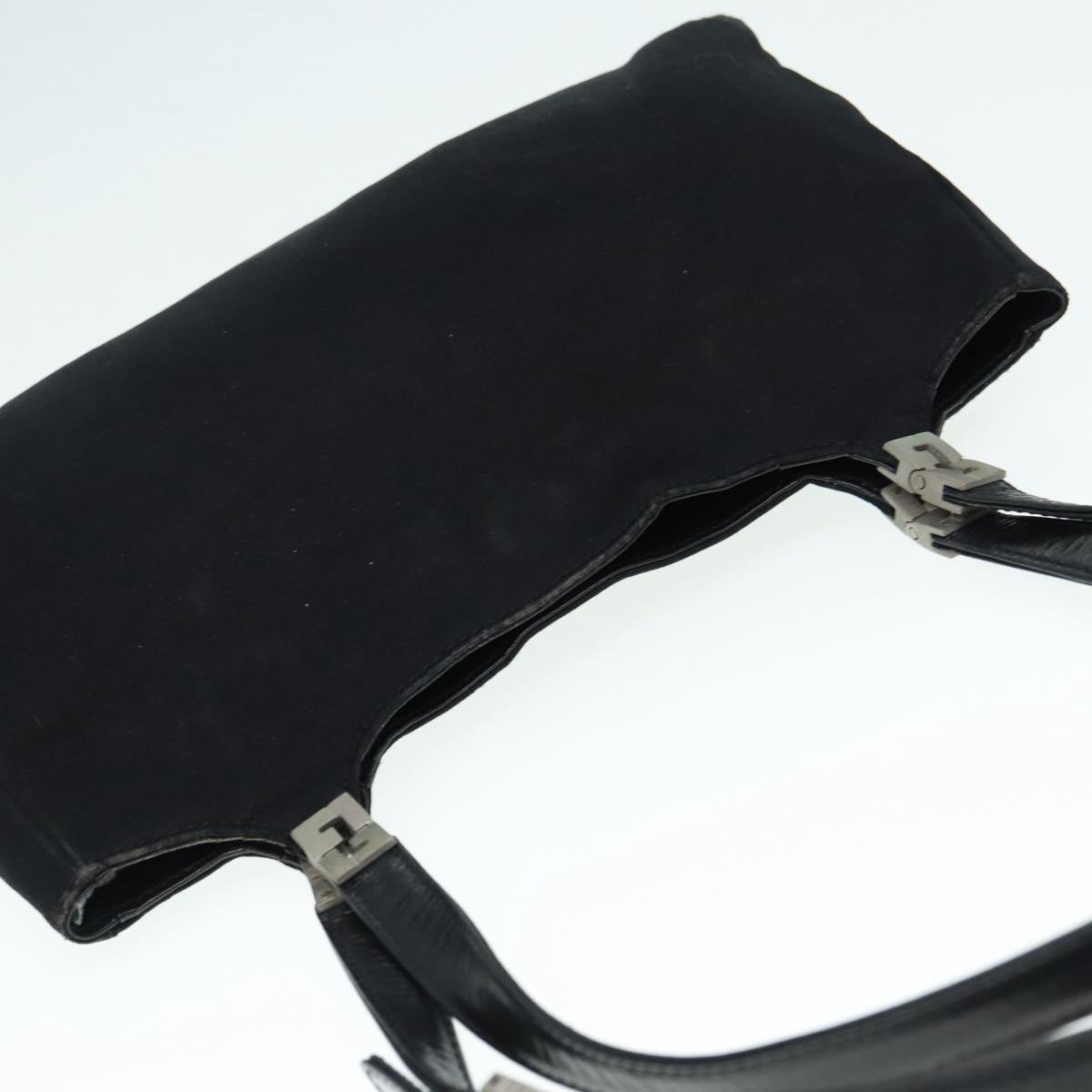 FENDI Shoulder Bag Nylon Black Silver bs17206