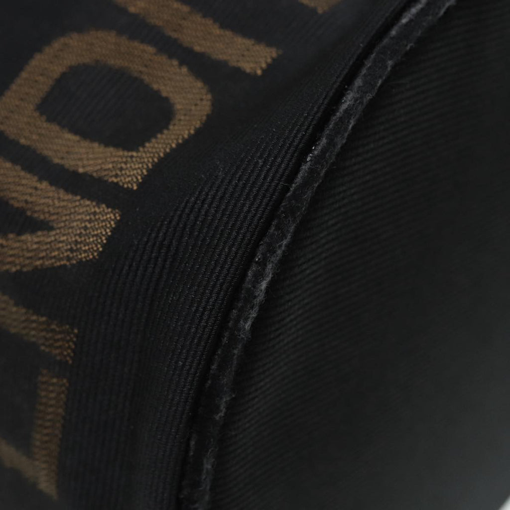 FENDI Vanity Pouch Canvas Black Gold bs17207