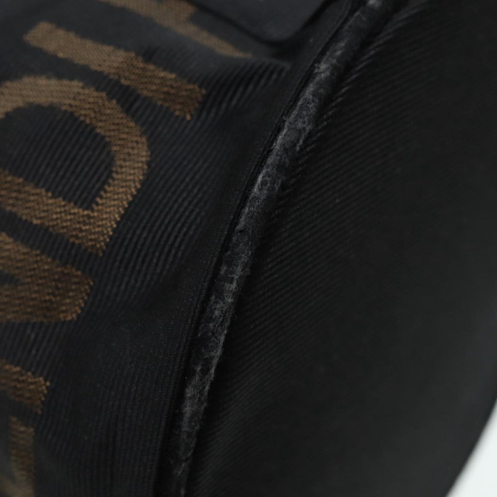 FENDI Vanity Pouch Canvas Black Gold bs17207