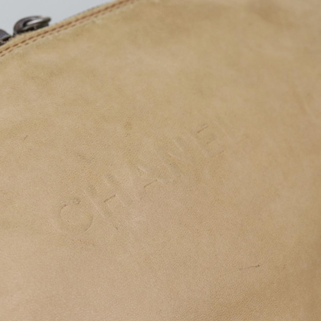 CHANEL Hand Bag Leather Beige CC bs17225