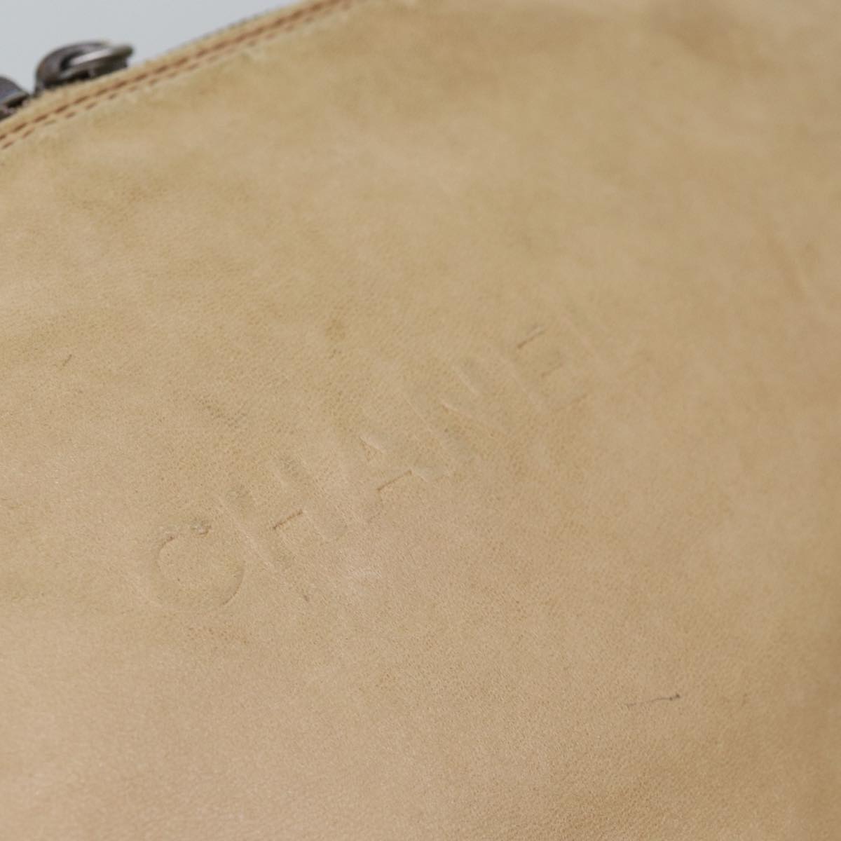 CHANEL Hand Bag Leather Beige CC bs17225