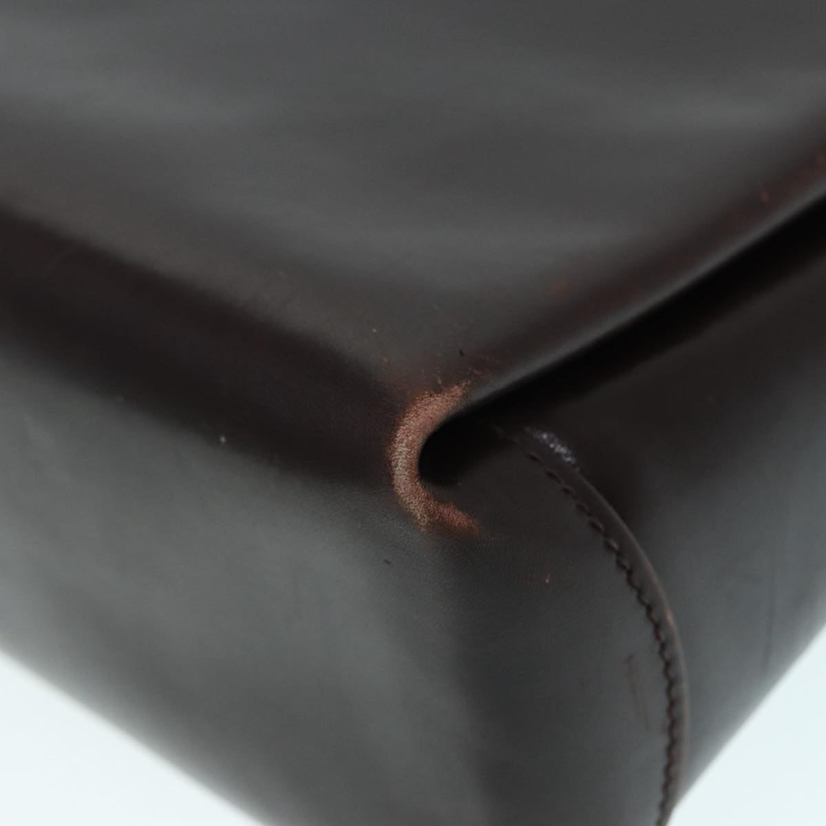 GUCCI Shoulder Bag Leather Brown Gold bs17265