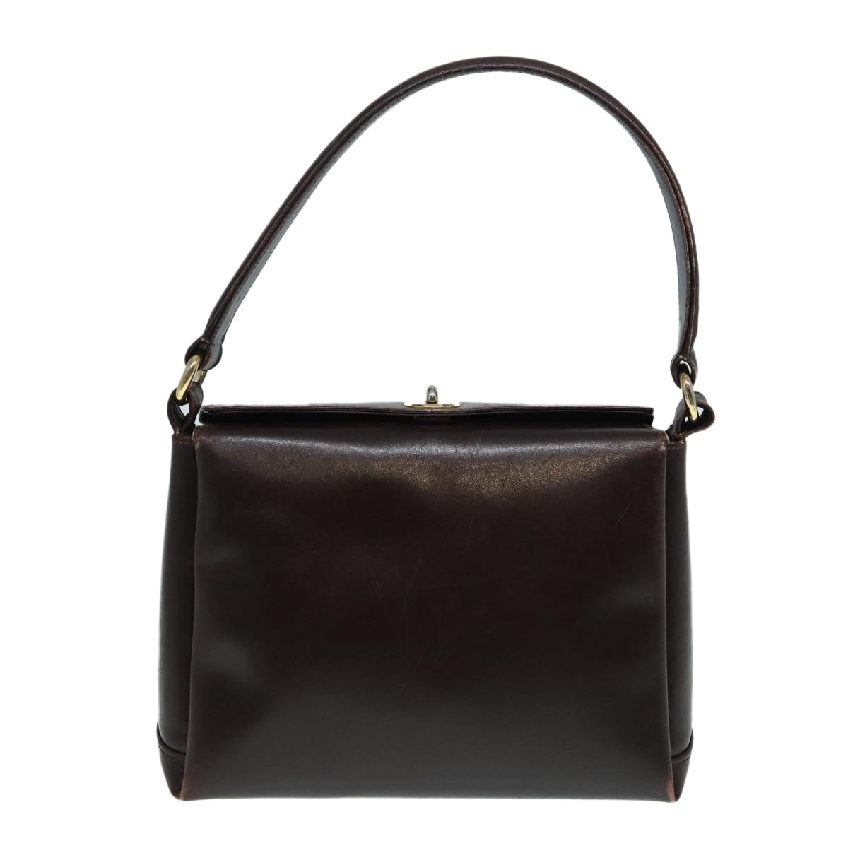 GUCCI Shoulder Bag Leather Brown Gold bs17265