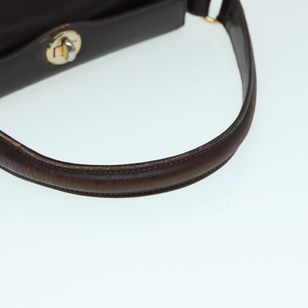 GUCCI Shoulder Bag Leather Brown Gold bs17265