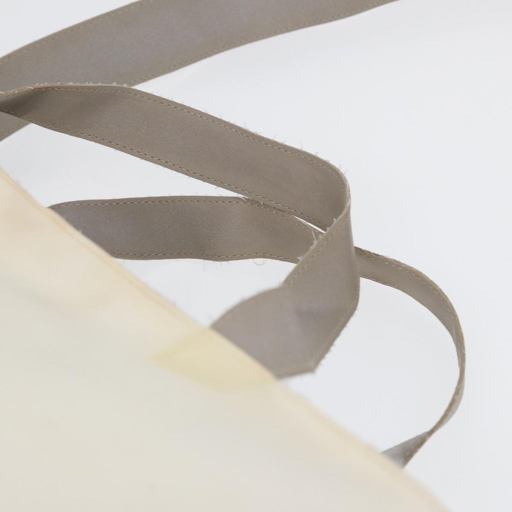 CHANEL Tote Bag Nylon 2way White Silver CC bs17286