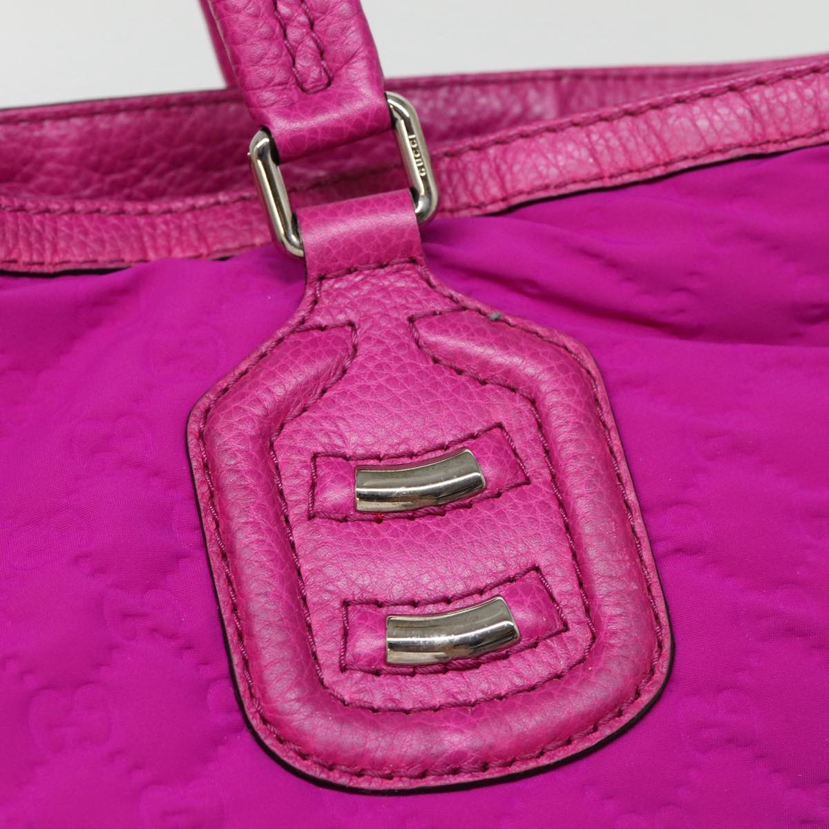 GUCCI GG Canvas Tote Bag Pink Silver 241101 bs17288