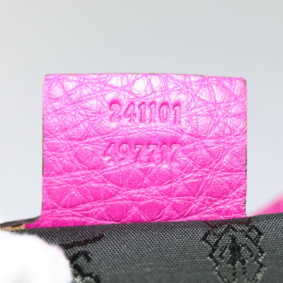 GUCCI GG Canvas Tote Bag Pink Silver 241101 bs17288