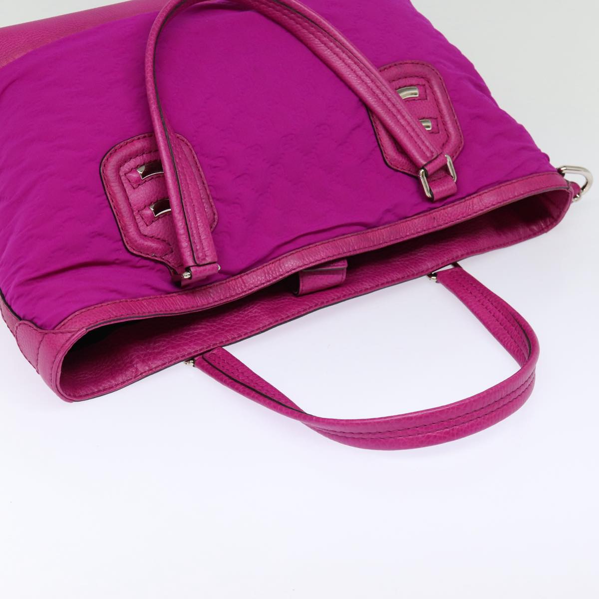 GUCCI GG Canvas Tote Bag Pink Silver 241101 bs17288