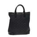 GUCCI GG Canvas Hand Bag Black Silver bs17289