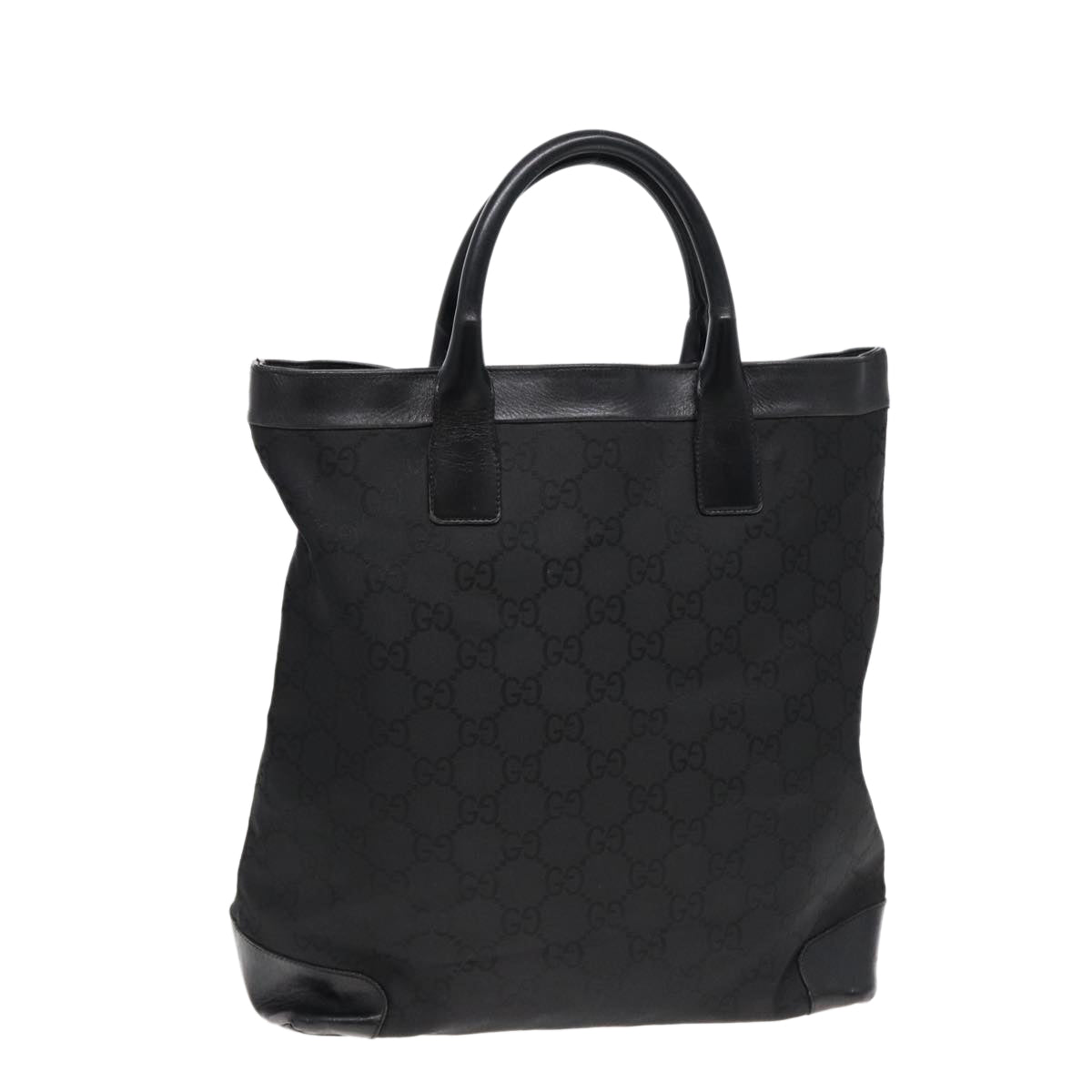 GUCCI GG Canvas Hand Bag Black Silver bs17289