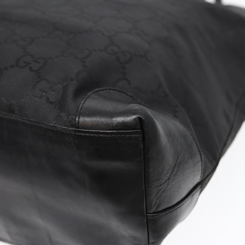 GUCCI GG Canvas Hand Bag Black Silver bs17289
