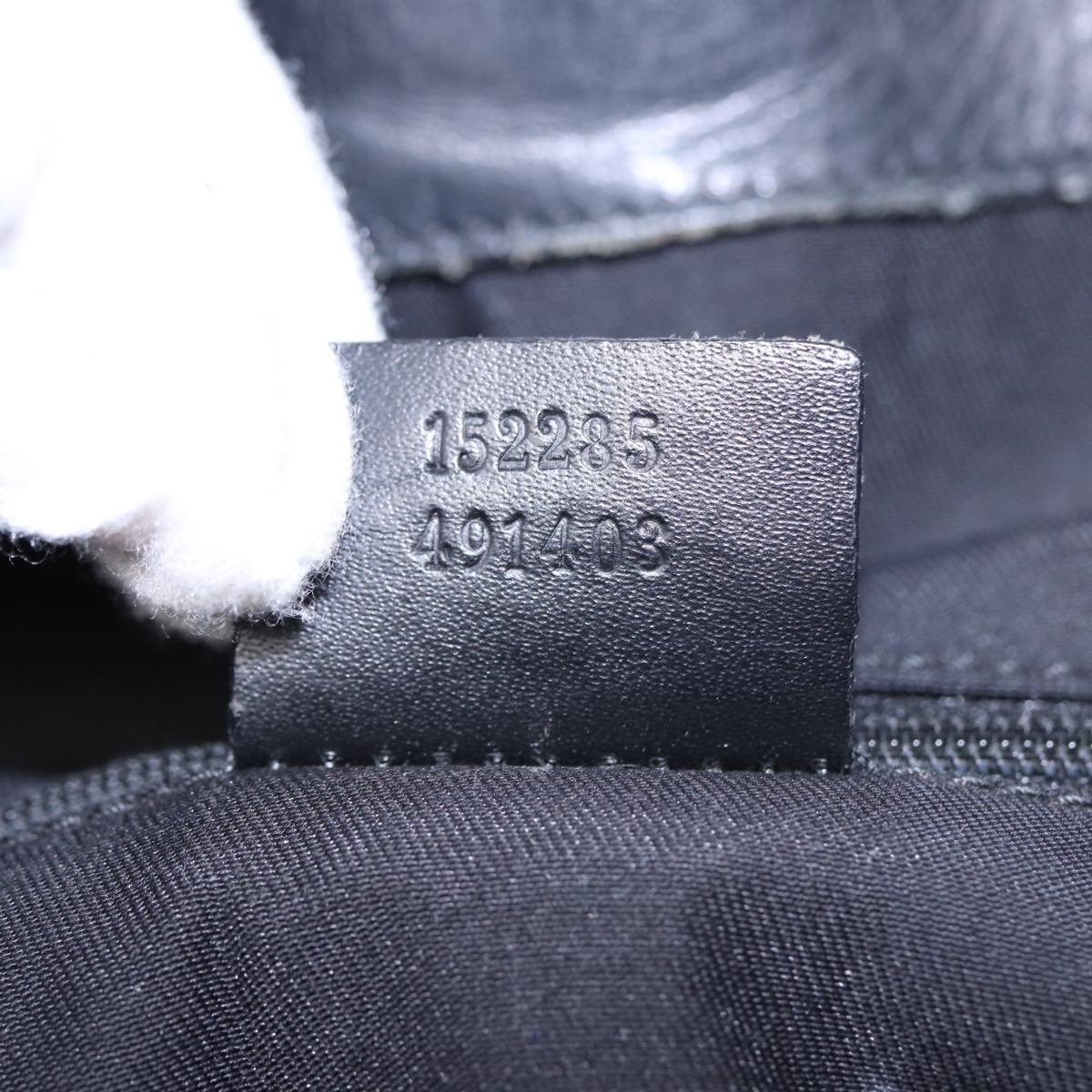 GUCCI GG Canvas Hand Bag Black Silver bs17289