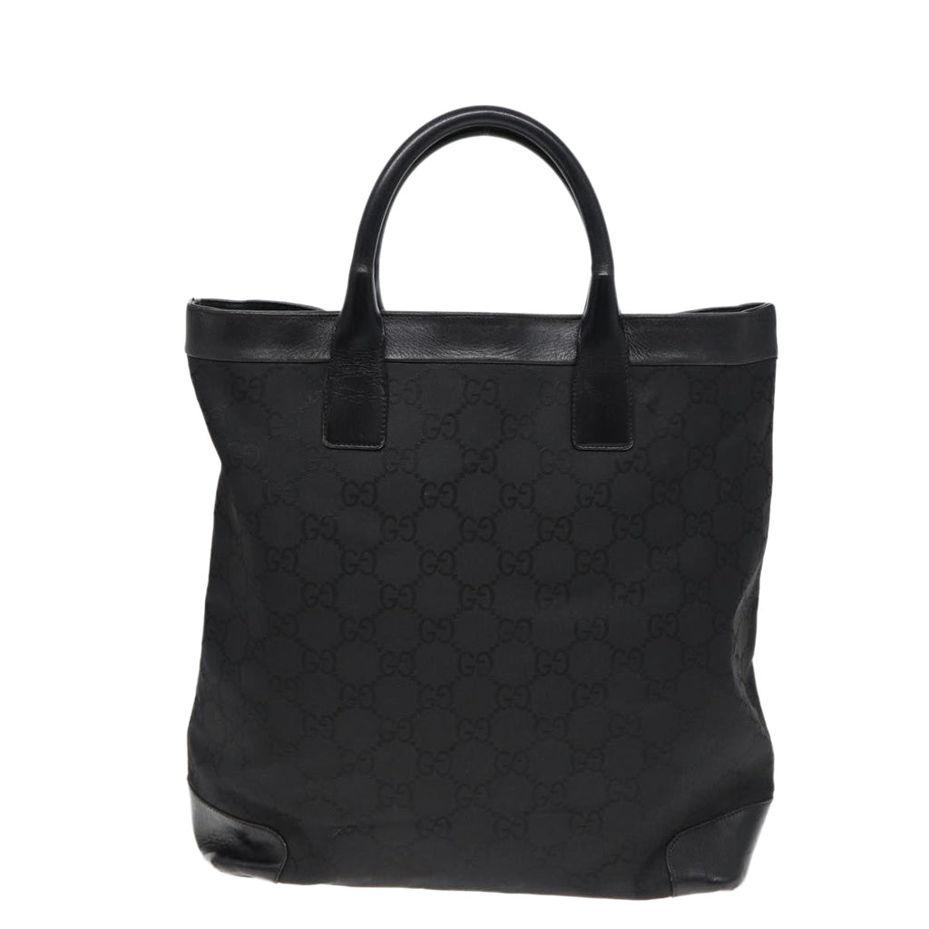 GUCCI GG Canvas Hand Bag Black Silver bs17289
