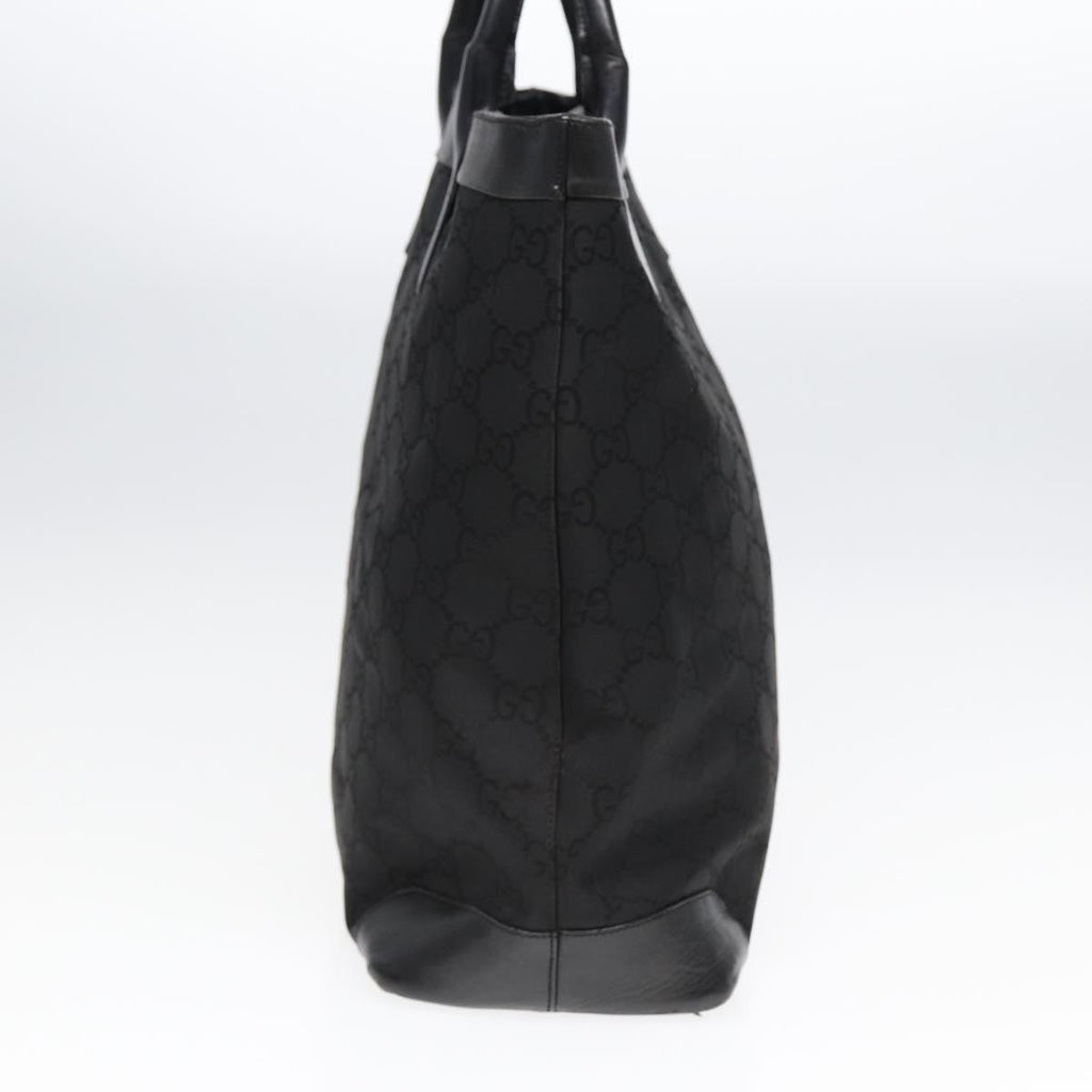 GUCCI GG Canvas Hand Bag Black Silver bs17289