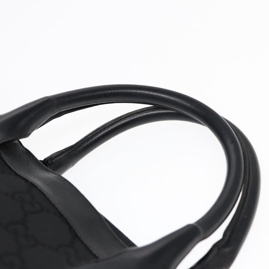 GUCCI GG Canvas Hand Bag Black Silver bs17289