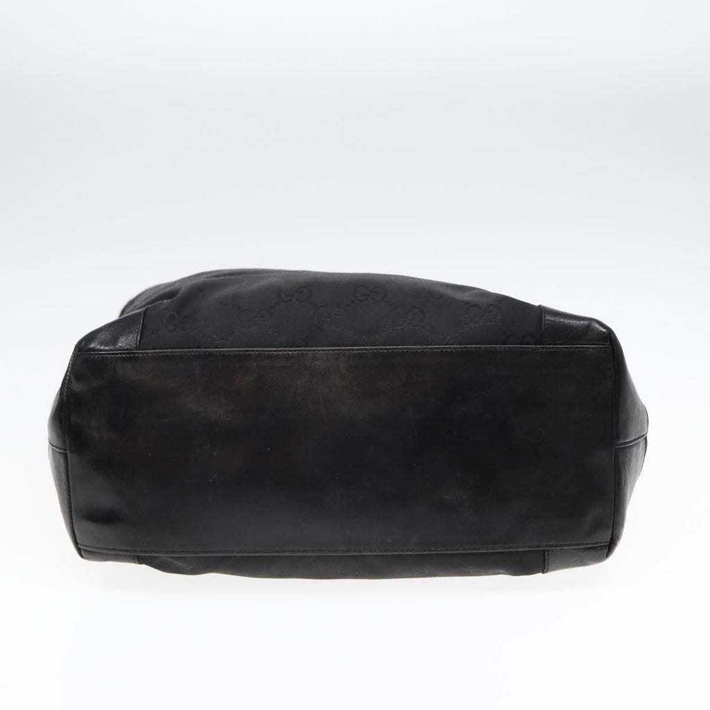 GUCCI GG Canvas Hand Bag Black Silver bs17289
