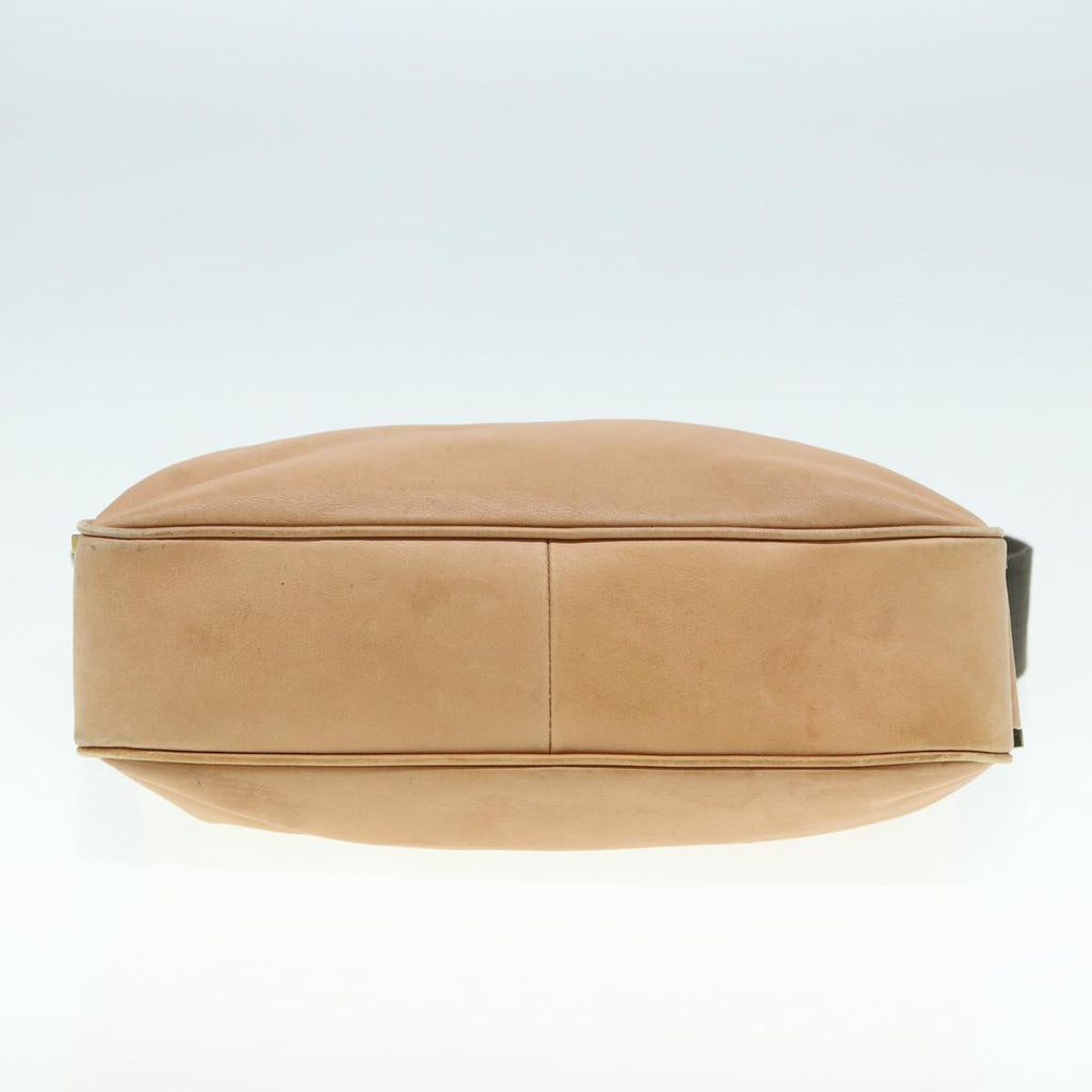 GUCCI Jackie Shoulder Bag Leather Beige Gold 92732 bs17355
