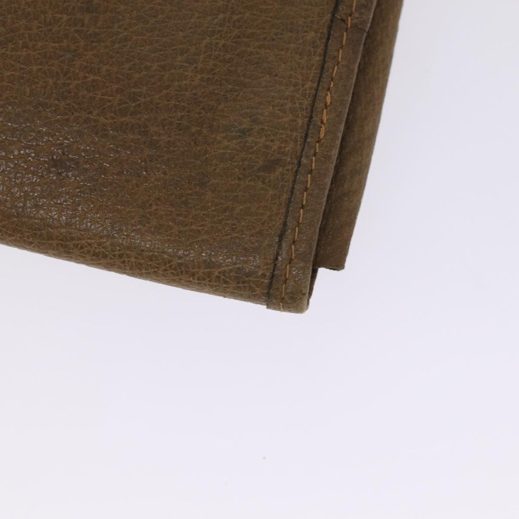 GUCCI Document Case Clutch Bag Leather Brown bs17356