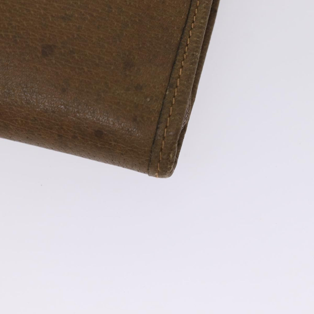 GUCCI Document Case Clutch Bag Leather Brown bs17356