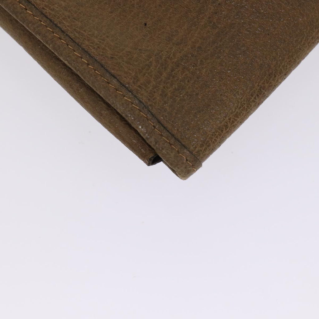 GUCCI Document Case Clutch Bag Leather Brown bs17356