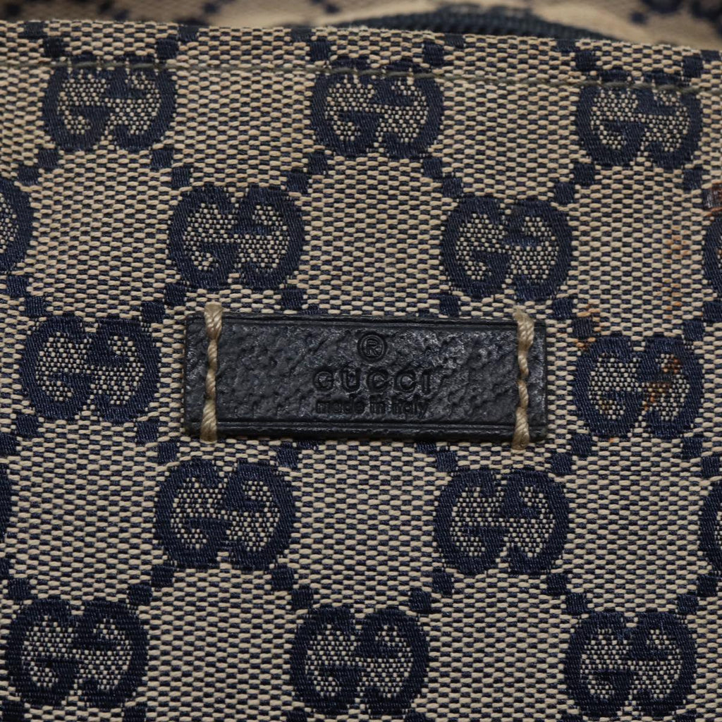 GUCCI GG Canvas Sherry Line Tote Bag Red Navy Silver 131228 bs17358