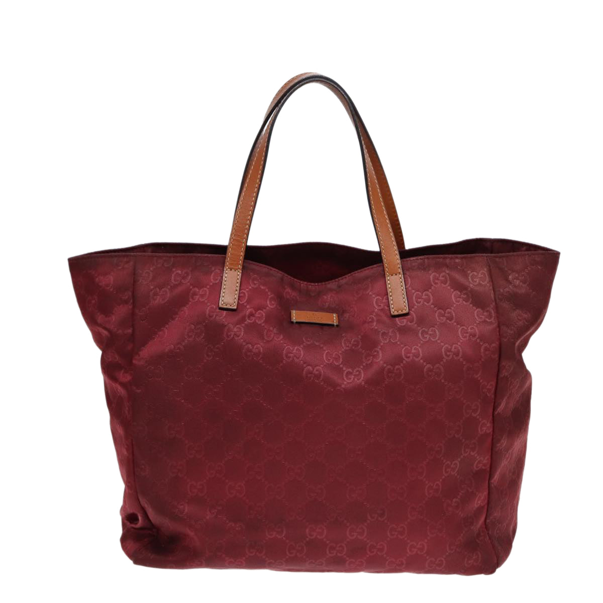 GUCCI GG Canvas Tote Bag Nylon Gold Red 282489 bs17371