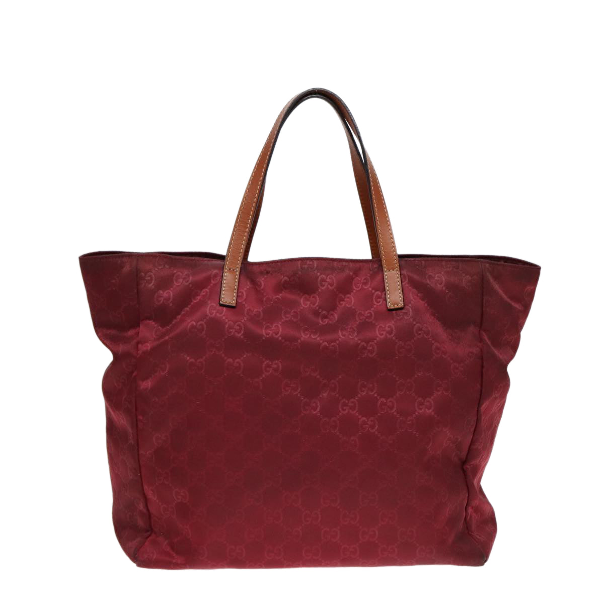 GUCCI GG Canvas Tote Bag Nylon Gold Red 282489 bs17371