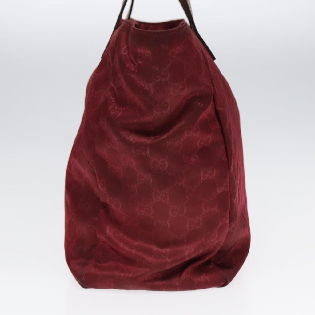 GUCCI GG Canvas Tote Bag Nylon Gold Red 282489 bs17371